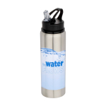 Einwandige recycelte Edelstahlflasche 800 ml farbe grau