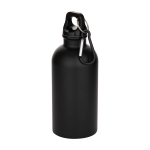 Einwandige matte recycelte Edelstahlflasche 400 ml farbe schwarz