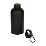 Einwandige matte recycelte Edelstahlflasche 400 ml farbe schwarz zweite Ansicht