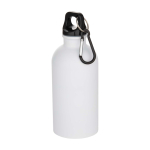 Einwandige matte recycelte Edelstahlflasche 400 ml farbe weiß