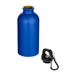Einwandige matte recycelte Edelstahlflasche 400 ml farbe köngisblau zweite Ansicht