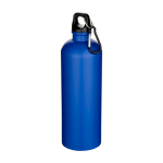 Matte recycelte Edelstahlflasche mit Karabiner 750 ml farbe köngisblau