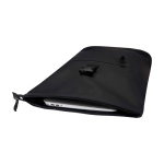 Wasserabweisender Rolltop-Rucksack aus Kunstleder für Laptop 15” farbe schwarz zweite Ansicht