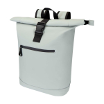 Wasserabweisender Rolltop-Rucksack aus Kunstleder für Laptop 15” farbe grau