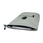 Wasserabweisender Rolltop-Rucksack aus Kunstleder für Laptop 15” farbe grau zweite Ansicht