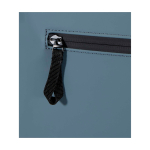 Wasserabweisender Rolltop-Rucksack aus Kunstleder für Laptop 15” farbe cyan-blau Detailansicht 1