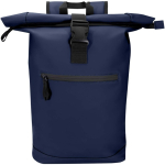 Rollbarer wasserdichter Kunstleder-Laptop-Rucksack, 15'' farbe marineblau zweite Vorderansicht