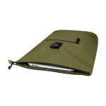Wasserabweisender Rolltop-Rucksack aus Kunstleder für Laptop 15” farbe dunkelgrün zweite Ansicht