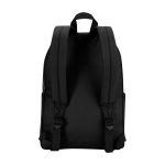 Nachhaltiger, wasserabweisender Urban-Rucksack 16 L für Laptop 14” farbe schwarz zweite Rückansicht