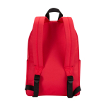 Nachhaltiger, wasserabweisender Urban-Rucksack 16 L für Laptop 14” farbe rot zweite Rückansicht