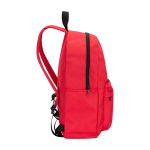 Nachhaltiger, wasserabweisender Urban-Rucksack 16 L für Laptop 14” farbe rot Seitenansicht