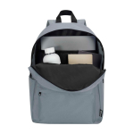 Nachhaltiger, wasserabweisender Urban-Rucksack 16 L für Laptop 14” farbe grau zweite Ansicht