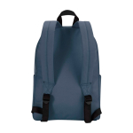 Nachhaltiger, wasserabweisender Urban-Rucksack 16 L für Laptop 14” farbe cyan-blau zweite Rückansicht