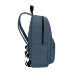 Nachhaltiger, wasserabweisender Urban-Rucksack 16 L für Laptop 14” farbe cyan-blau Seitenansicht