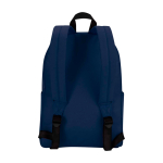 Nachhaltiger, wasserabweisender Urban-Rucksack 16 L für Laptop 14” farbe marineblau zweite Rückansicht