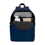 Nachhaltiger, wasserabweisender Urban-Rucksack 16 L für Laptop 14” farbe marineblau zweite Ansicht