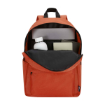 Nachhaltiger, wasserabweisender Urban-Rucksack 16 L für Laptop 14” farbe lachsfarbig zweite Ansicht