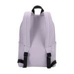 Nachhaltiger, wasserabweisender Urban-Rucksack 16 L für Laptop 14” farbe lila zweite Rückansicht