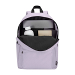 Nachhaltiger, wasserabweisender Urban-Rucksack 16 L für Laptop 14” farbe lila zweite Ansicht