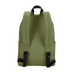 Nachhaltiger, wasserabweisender Urban-Rucksack 16 L für Laptop 14” farbe olivgrün zweite Rückansicht