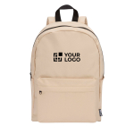 Nachhaltiger, wasserabweisender Urban-Rucksack 16 L für Laptop 14” Ansicht mit Druckbereich