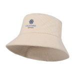 Sonnenhut aus recyceltem Cord und Baumwolle 280 g/m² farbe sandbraun