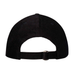 Klassische 6-Panel-Cap aus recyceltem Cord 280 g/m² farbe schwarz zweite Rückansicht