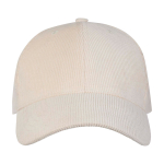 Klassische 6-Panel-Cap aus recyceltem Cord 280 g/m² farbe sandbraun zweite Vorderansicht