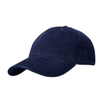 Klassische 6-Panel-Cap aus recyceltem Cord 280 g/m² farbe marineblau