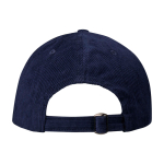 Klassische 6-Panel-Cap aus recyceltem Cord 280 g/m² farbe marineblau zweite Rückansicht