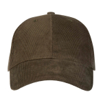 Klassische 6-Panel-Cap aus recyceltem Cord 280 g/m² farbe dunkelgrün zweite Vorderansicht