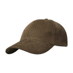 Klassische 6-Panel-Cap aus recyceltem Cord 280 g/m² farbe dunkelgrün