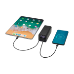 Powerbank aus recyceltem Aluminium 20.000 mAh, ideal für Laptops farbe schwarz vierte Ansicht