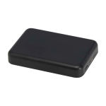 Magnetische Wireless-Powerbank aus recyceltem Kunststoff 5.000 mAh farbe schwarz zweite Ansicht