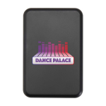 Magnetische Wireless-Powerbank aus recyceltem Kunststoff 5.000 mAh farbe schwarz