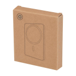 Magnetische Wireless-Powerbank aus recyceltem Kunststoff 5.000 mAh farbe schwarz zweite Ansicht mit Box