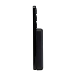 Magnetische Wireless-Powerbank aus recyceltem Kunststoff 5.000 mAh farbe schwarz Seitenansicht