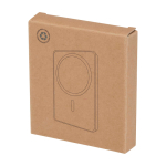 Magnetische Wireless-Powerbank aus recyceltem Kunststoff 5.000 mAh farbe weiß zweite Ansicht mit Box