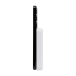 Magnetische Wireless-Powerbank aus recyceltem Kunststoff 5.000 mAh farbe weiß Seitenansicht
