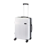 Erweiterbarer, stoßfester Trolley aus recyceltem Kunststoff farbe silber