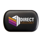 Hochwertige Silikon-Ohrstöpsel zum Schlafen, Lernen oder Reisen farbe schwarz Ansicht mit Tampondruck