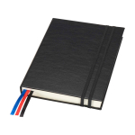 A5-Tagesplaner mit Hardcover aus recyceltem Kunststoff farbe schwarz