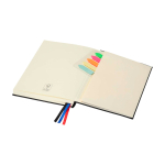 A5-Tagesplaner mit Hardcover aus recyceltem Kunststoff farbe schwarz vierte Ansicht