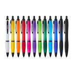 Kugelschreiber aus recyceltem Kunststoff mit schwarzen Details farbe orange zweite Ansicht in verschiedenen Farben