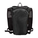 Wasserfeste, reflektierende Laufweste mit Trinksystem farbe schwarz zweite Rückansicht