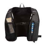 Wasserfeste, reflektierende Laufweste mit Trinksystem farbe schwarz zweite Ansicht