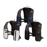 Wasserfeste, reflektierende Laufweste mit Trinksystem farbe schwarz zweite Ansicht in verschiedenen Farben