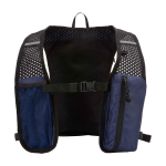 Wasserfeste, reflektierende Laufweste mit Trinksystem farbe marineblau zweite Vorderansicht