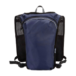 Wasserfeste, reflektierende Laufweste mit Trinksystem farbe marineblau zweite Rückansicht