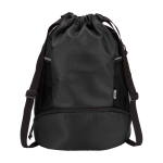 Sporttasche aus recyceltem, wasserdichtem Stoff mit Schuhfach 18 L farbe schwarz zweite Vorderansicht